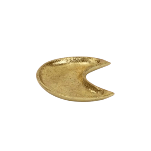 ALUMINIUM MOON SERVING TRAY (GOLD)